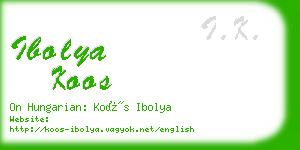 ibolya koos business card